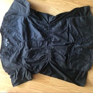 Black maternity scrub top